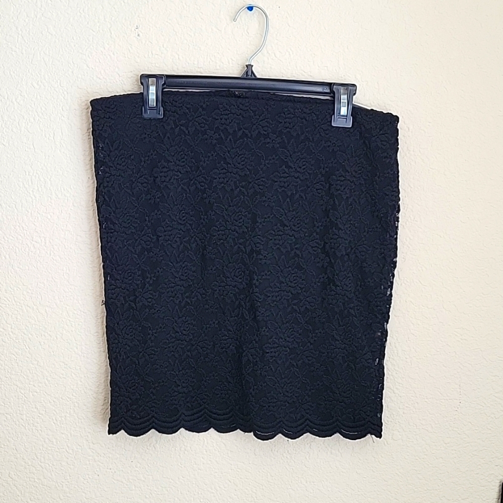 Torrid Black Lace Mini Skirt